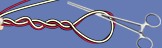 hemostat blood knot , Arterienklemmen Blutknoten